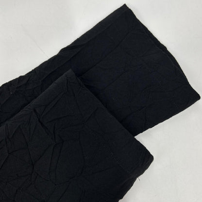ﾌﾞﾗｯｸ ｼﾜ加工ｽﾀﾝﾄﾞｶﾗｰ ｳｰﾙ ﾛﾝｸﾞｽﾘｰﾌﾞｼｬﾂ トップス M レディース