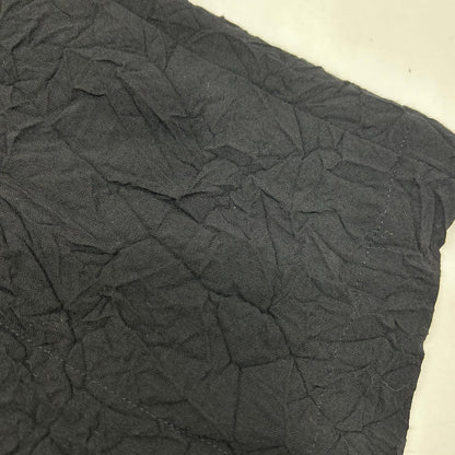 ﾌﾞﾗｯｸ ｼﾜ加工ｽﾀﾝﾄﾞｶﾗｰ ｳｰﾙ ﾛﾝｸﾞｽﾘｰﾌﾞｼｬﾂ トップス M レディース