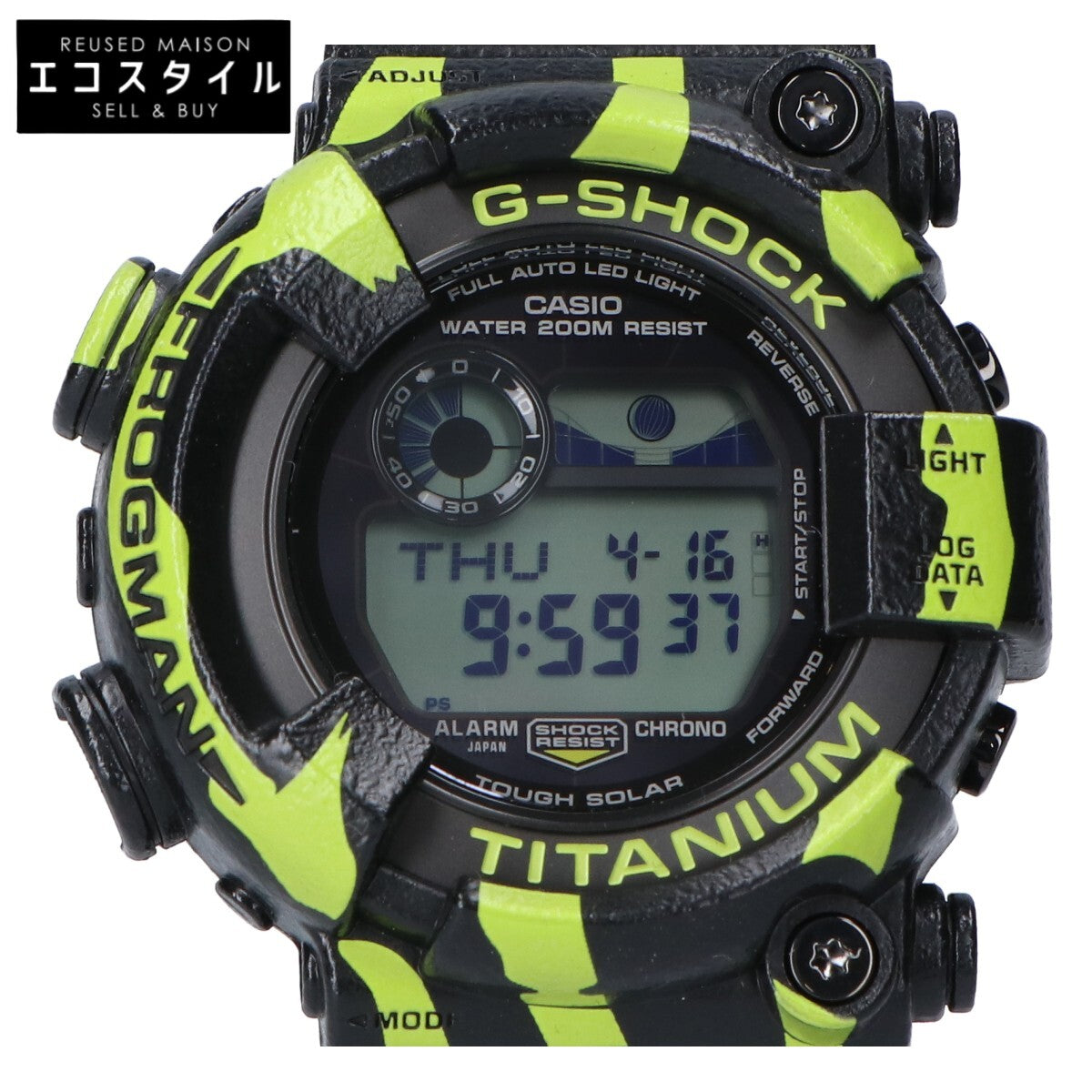G-SHOCK G震动 全新未使用 GW-8200TPF-1JR 潜水表 FROGMAN 蛙人 迷彩箭毒蛙 太阳能手表