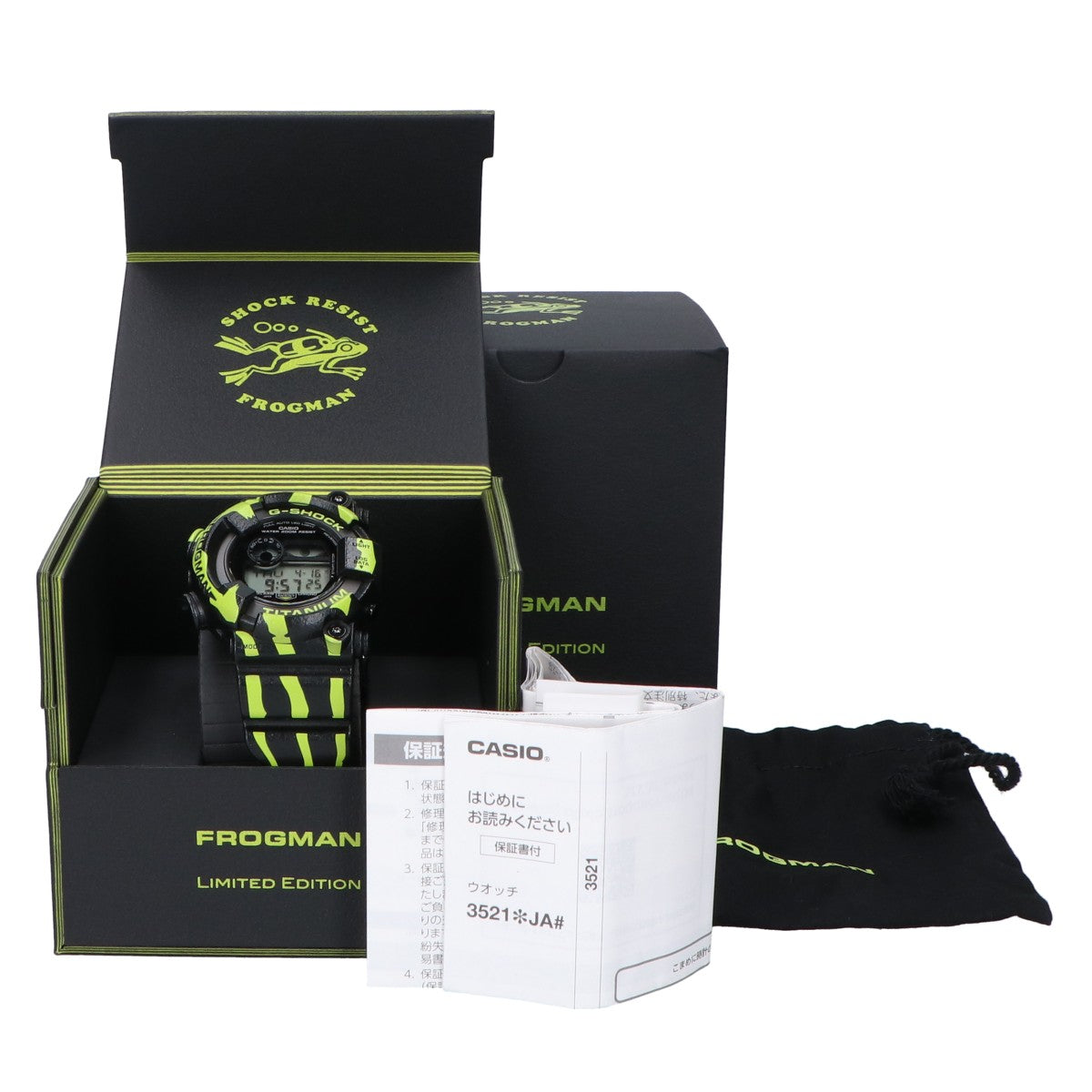G-SHOCK G震动 全新未使用 GW-8200TPF-1JR 潜水表 FROGMAN 蛙人 迷彩箭毒蛙 太阳能手表