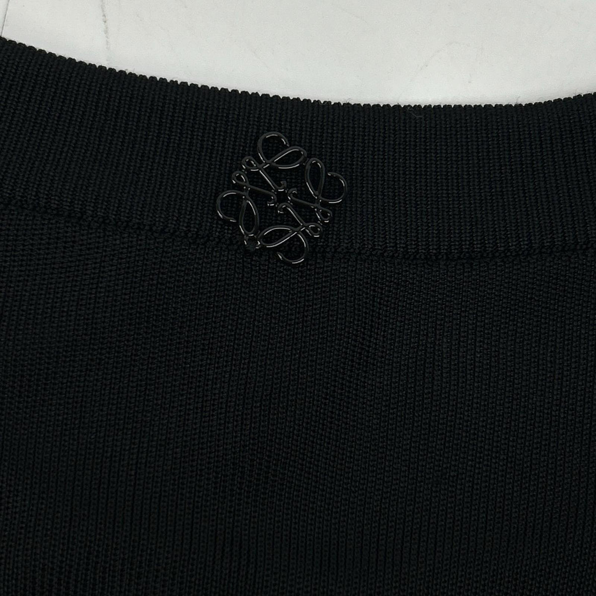 LOEWE Black Anagram Charm Sleeve Cut Oversized Long Sleeve Jersey Pullover Top
