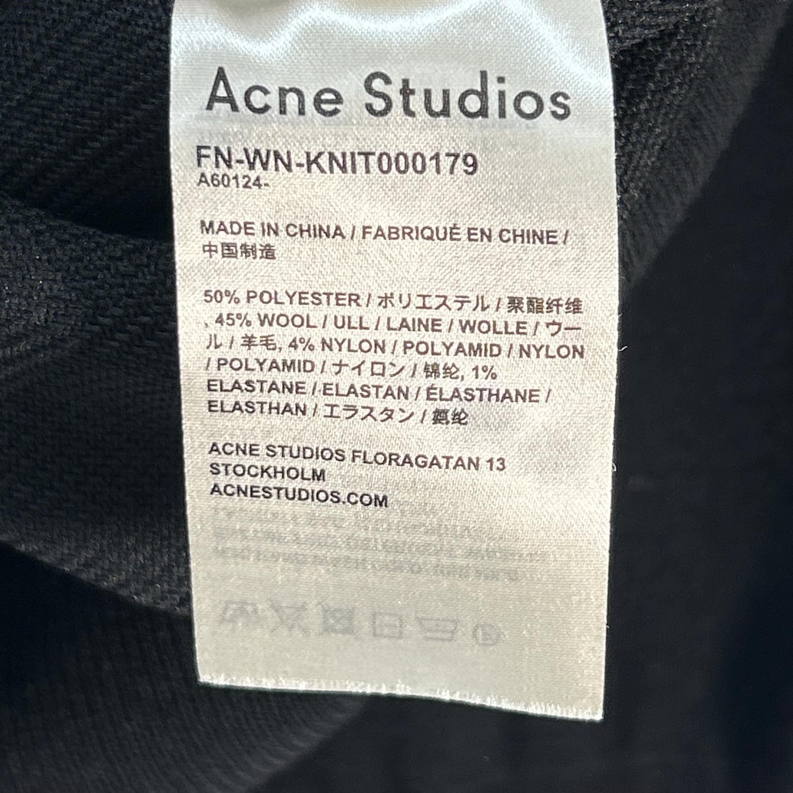 ACNE STUDIOS アクネ ストゥディオズ FN-WN-KNIT000179 ブラック ウール混 ドルマンスリーブ タートルネックニットプルオーバー トップス