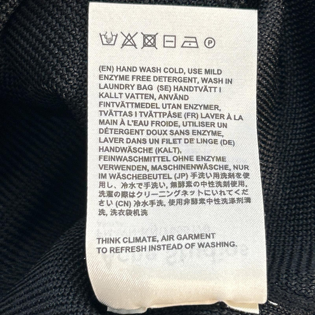 FN-WN-KNIT000179 黑色 羊毛混纺 落肩袖 高领针织套头衫 上衣 L 女士