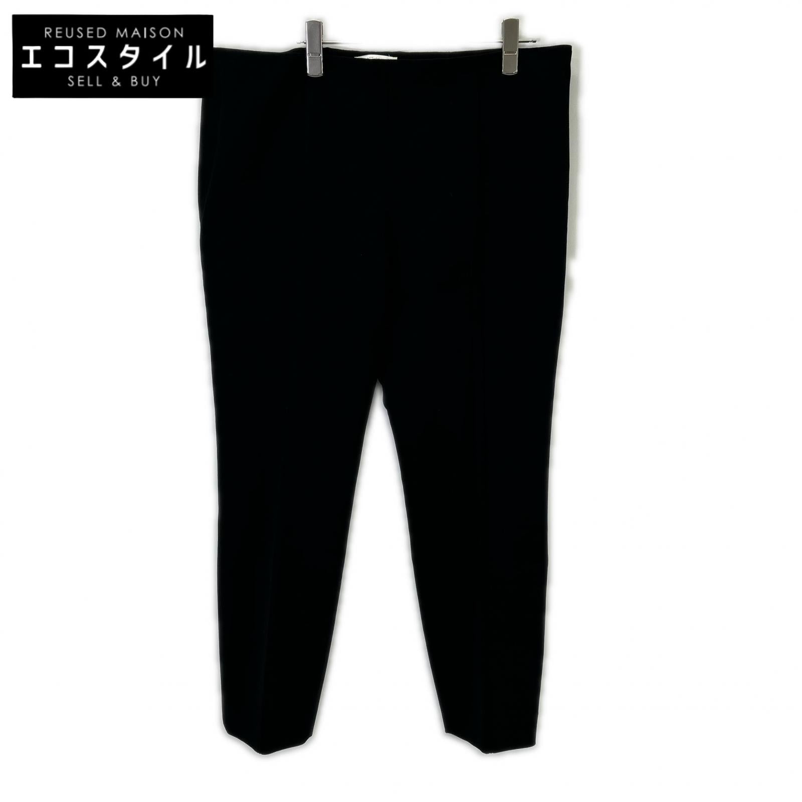 THE ROW Black Side Zip Center Seam Tapered Jersey Pants Bottoms
