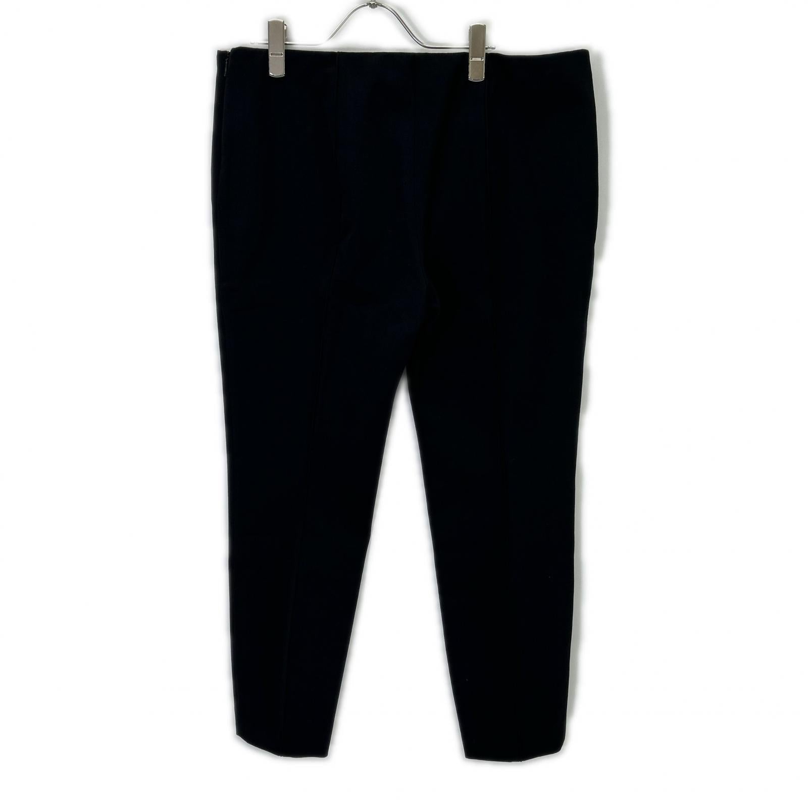 THE ROW Black Side Zip Center Seam Tapered Jersey Pants Bottoms