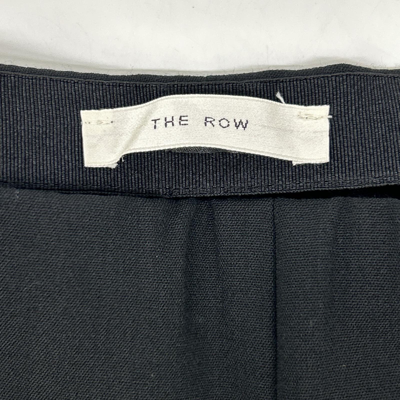 THE ROW Black Side Zip Center Seam Tapered Jersey Pants Bottoms