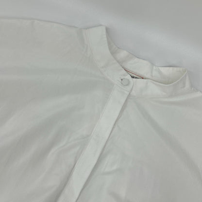 Alexander McQueen アレキサンダーマックイーン 649831 ホワイト コットン スタンドカラー ロングスリーブ比翼ボタンシャツ トップス