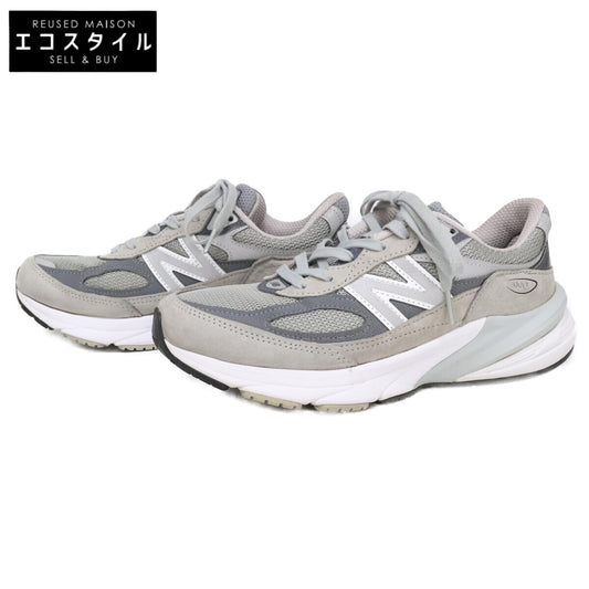 M990GL6 ｸﾞﾚｰ ｽｴｰﾄﾞ×ﾒｯｼｭ ﾛｰｶｯﾄｽﾆｰｶｰ シューズ 25 メンズ