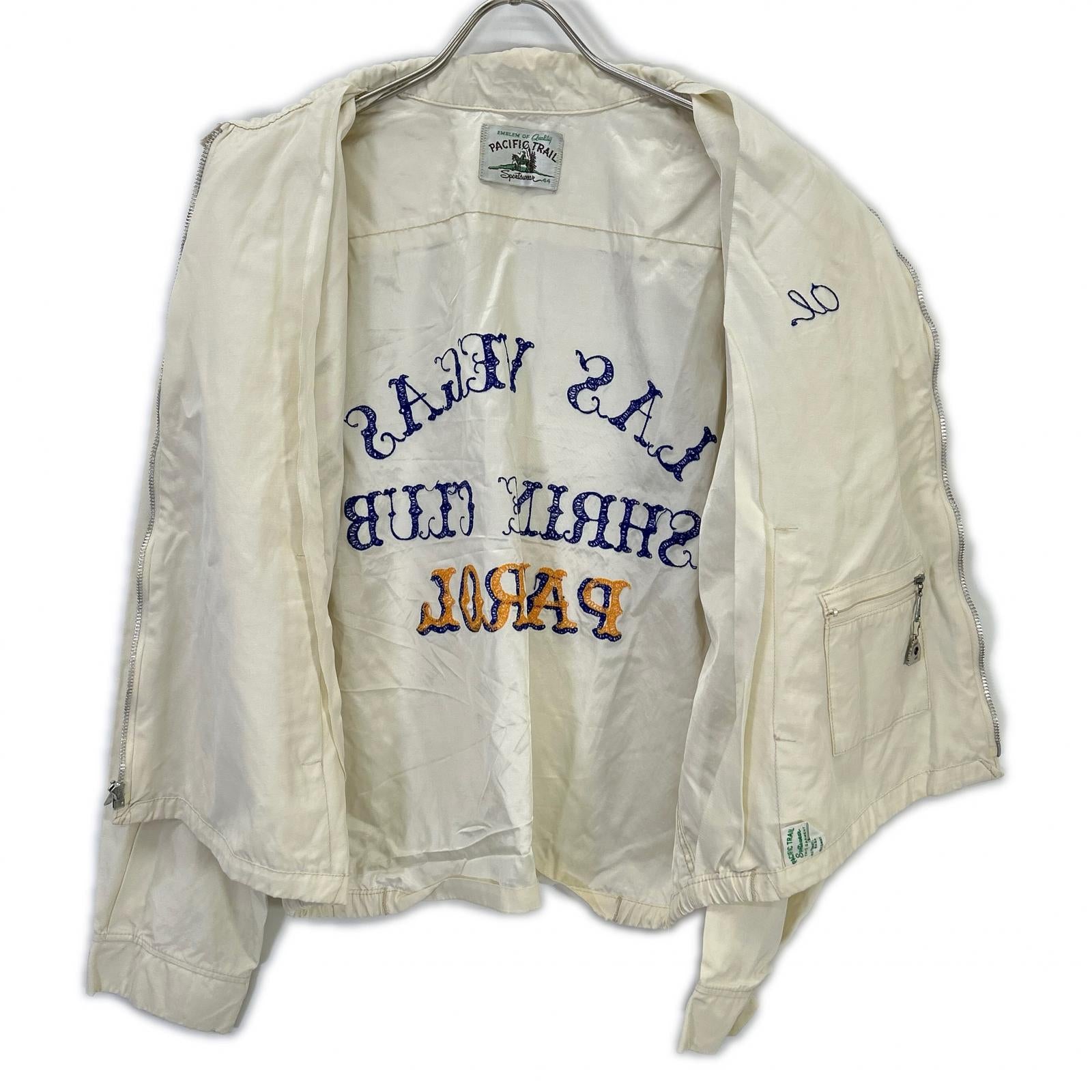 PACIFIC TRAIL 60's Ivory Chain Stitch Swing Top Jacket 44 Men's