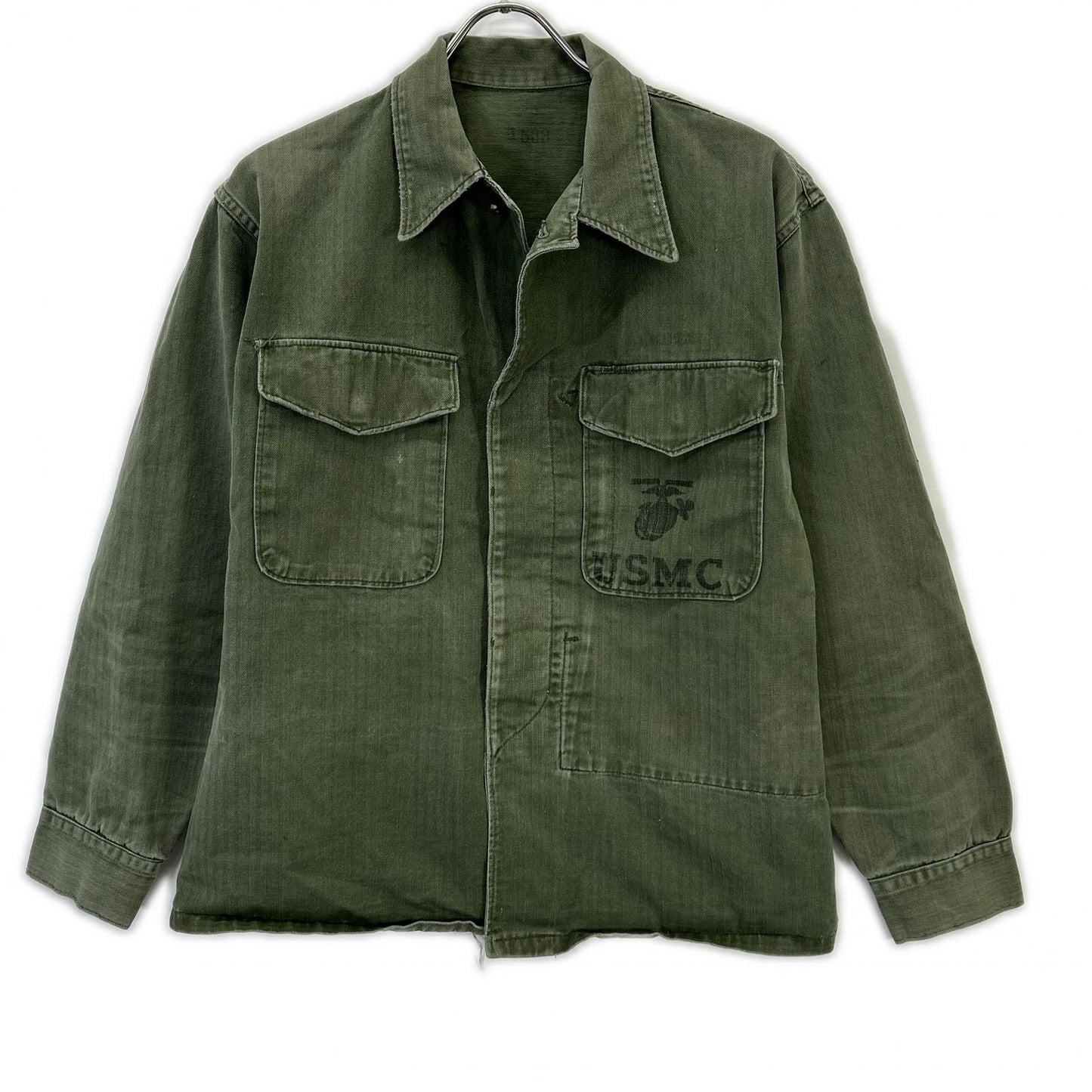 MILITARY USMC 50's Khaki P-53 HBT Utility Shirt Jacket