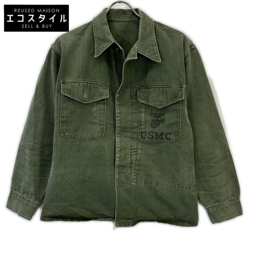 MILITARY ミリタリー USMC　50's カーキ P-53 HBT ユーティリティシャツジャケット ジャケット