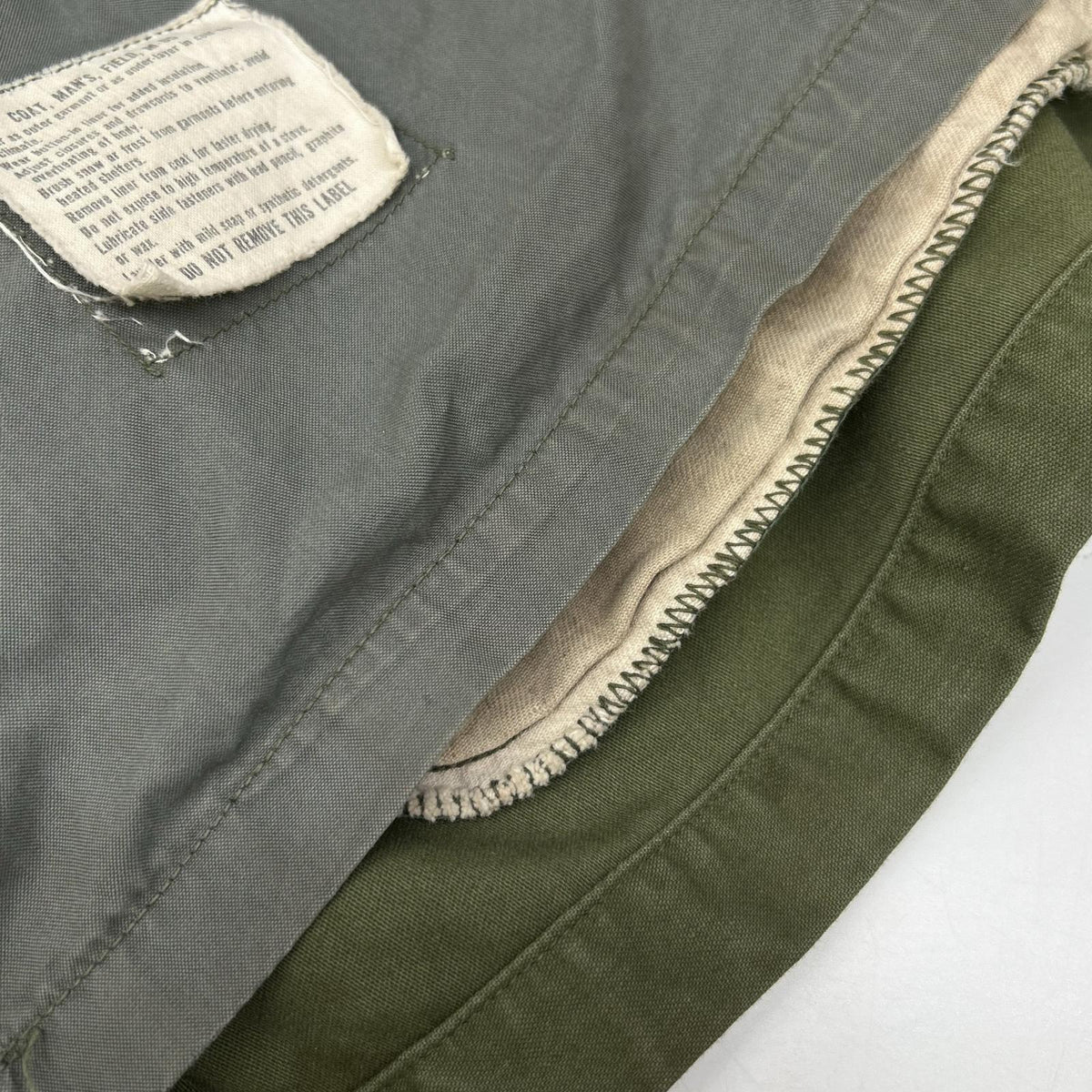 U.S. ARMY 60's Khaki M-65 Field Jacket Aluminum SCOVILL ZIP Jacket