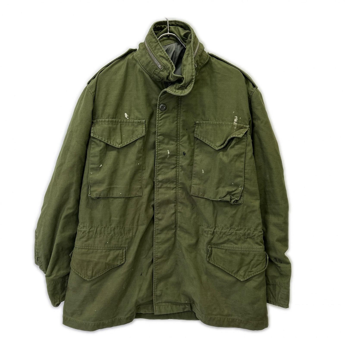 U.S. ARMY 60's Khaki M-65 Field Jacket Aluminum SCOVILL ZIP Jacket