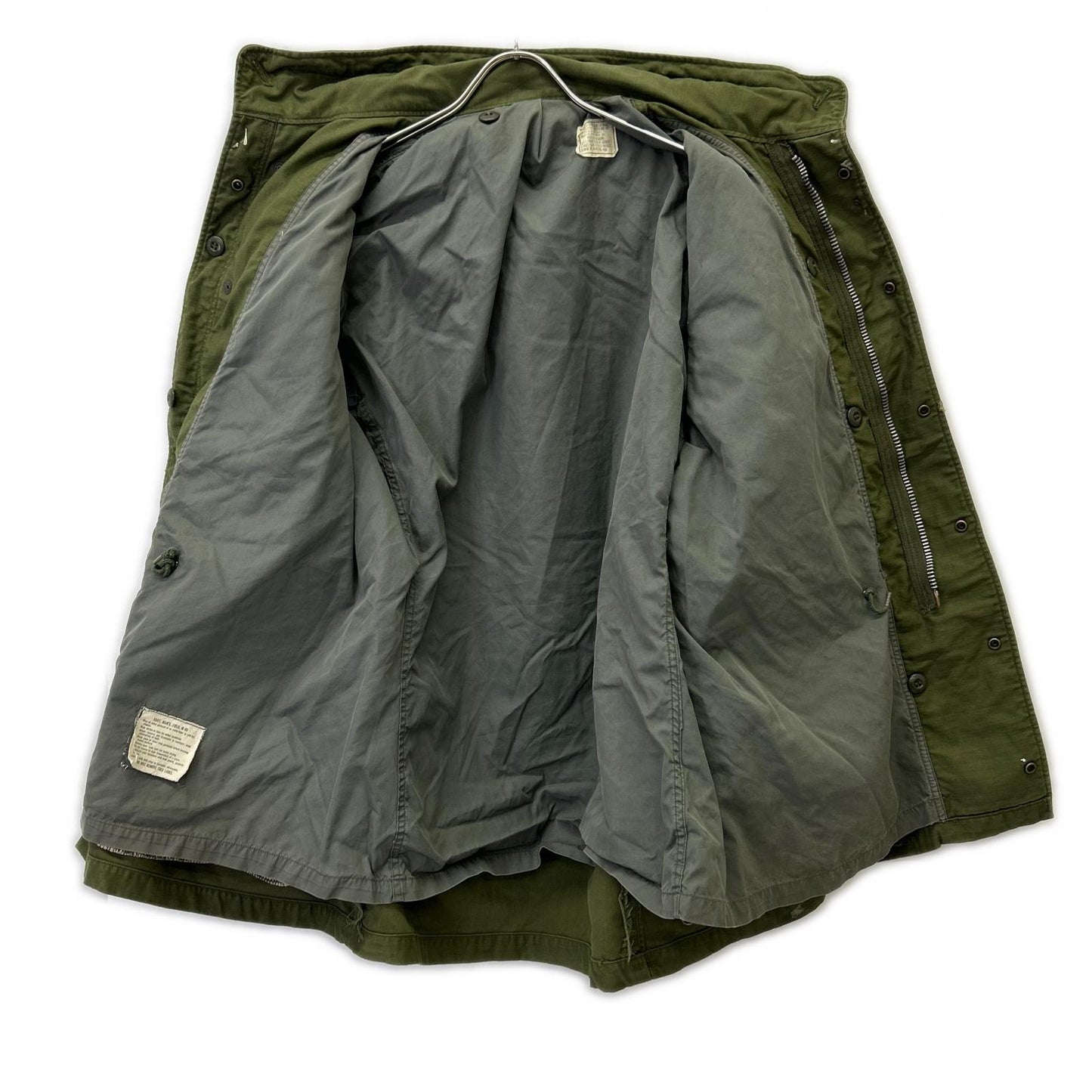 U.S. ARMY 60's Khaki M-65 Field Jacket Aluminum SCOVILL ZIP Jacket