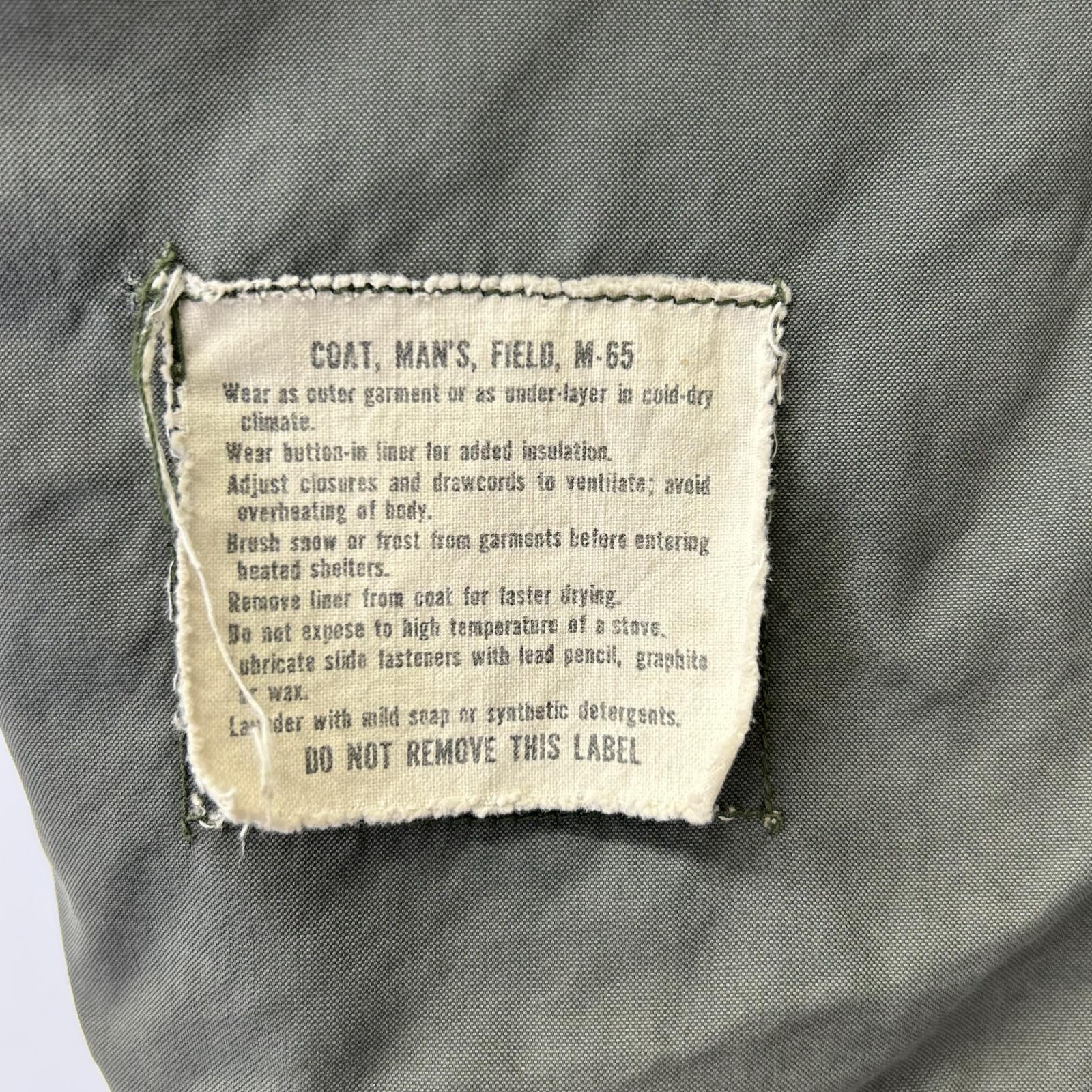 U.S. ARMY 60's Khaki M-65 Field Jacket Aluminum SCOVILL ZIP Jacket