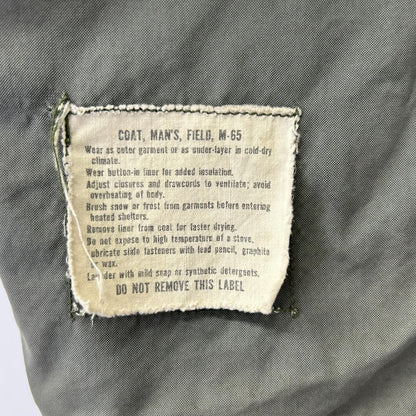U.S. ARMY 60's Khaki M-65 Field Jacket Aluminum SCOVILL ZIP Jacket