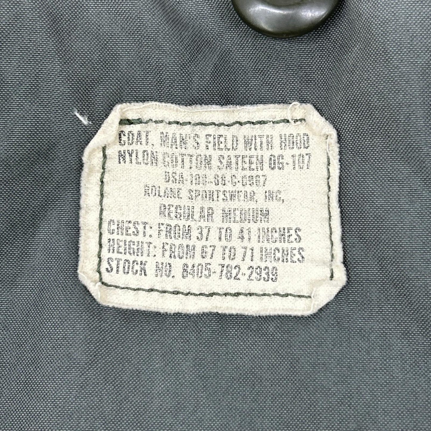 U.S. ARMY 60's Khaki M-65 Field Jacket Aluminum SCOVILL ZIP Jacket