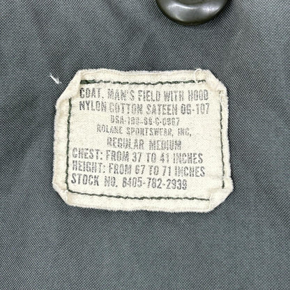 U.S. ARMY 60's Khaki M-65 Field Jacket Aluminum SCOVILL ZIP Jacket