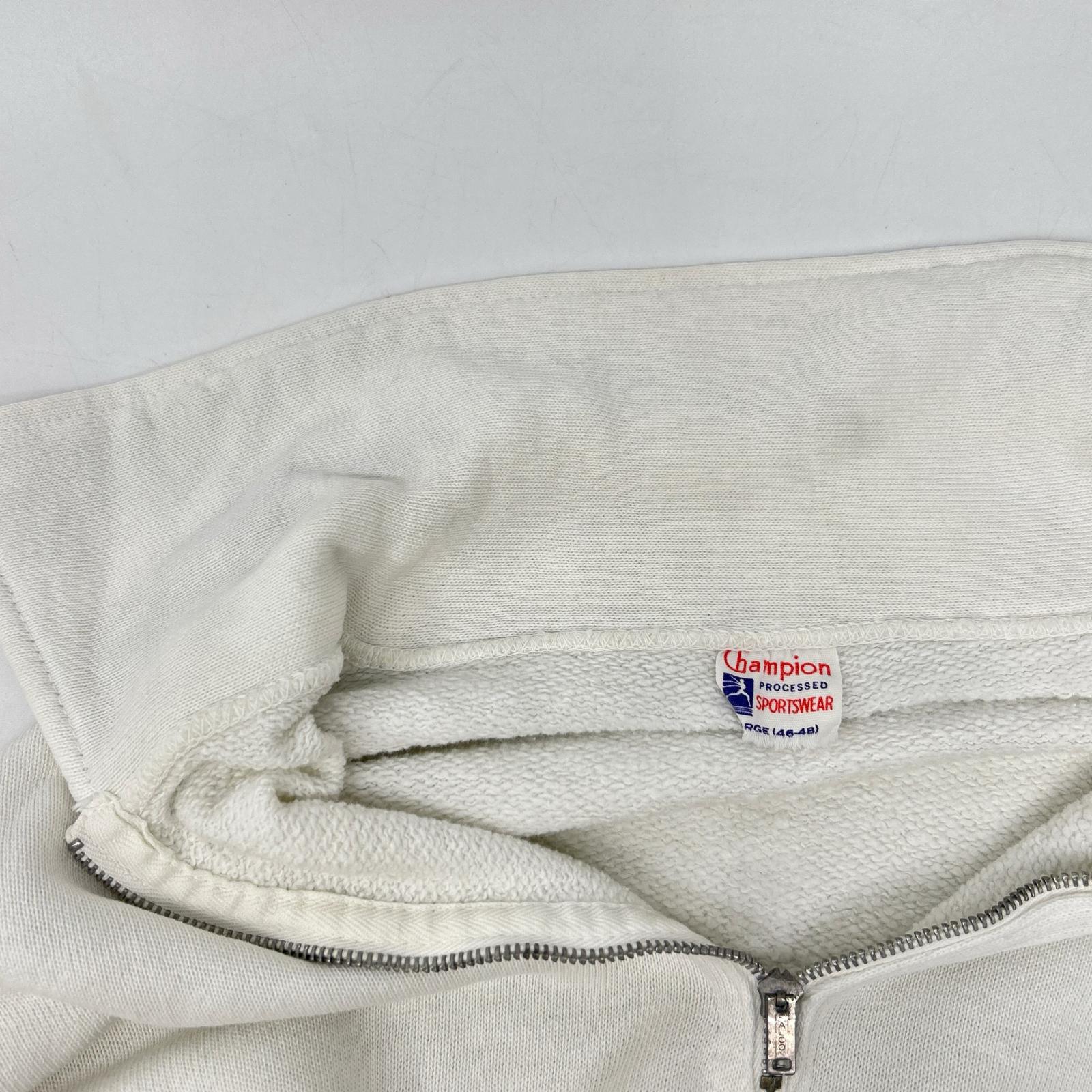 50s-60s Small Letter Rantag ENGINEERS CLUB Half-Zip Sweatshirt FALCON Single Claw Zipper Top XL Men's