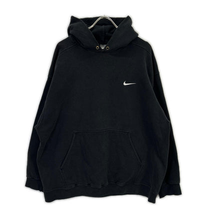 90's ﾌﾞﾗｯｸ ﾌﾟﾙｵｰﾊﾞｰﾊﾟｰｶｰ トップス XL メンズ