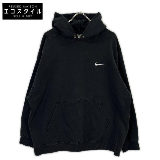 90's Black Pullover Hoodie Top XL Men's