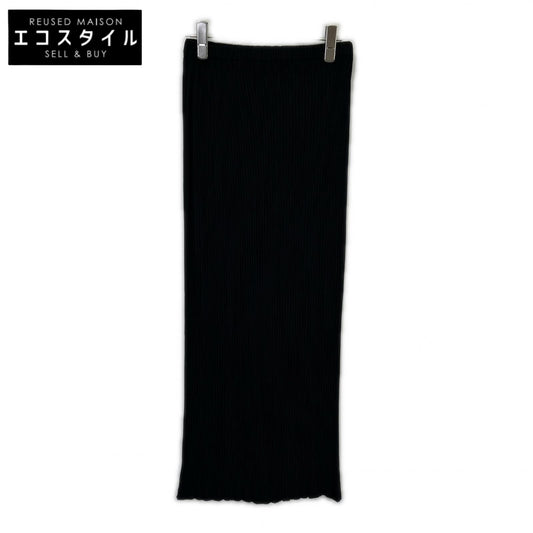 HaaT ISSEY MIYAKE ハート イッセイミヤケ IM71-FG618 ブラック プリーツロングスカート スカート