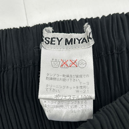 IM71-FG618 Black Pleated Long Skirt Skirt M Women's