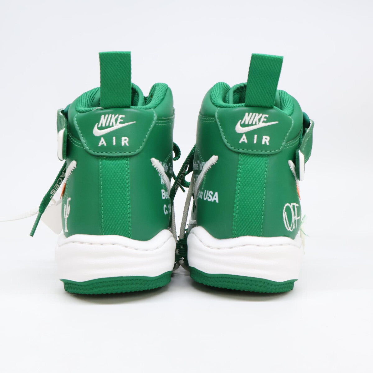 【×Off-White】DR0500-300 ｸﾞﾘｰﾝ AIR FORCE 1 MID SP LTHR ｽﾆｰｶｰ シューズ 26.0 メンズ