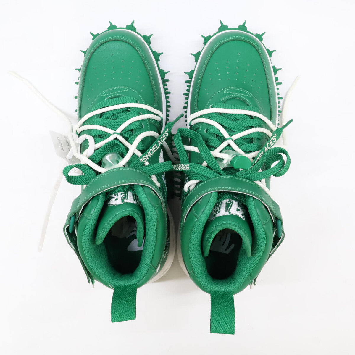 【×Off-White】DR0500-300 ｸﾞﾘｰﾝ AIR FORCE 1 MID SP LTHR ｽﾆｰｶｰ シューズ 26.0 メンズ