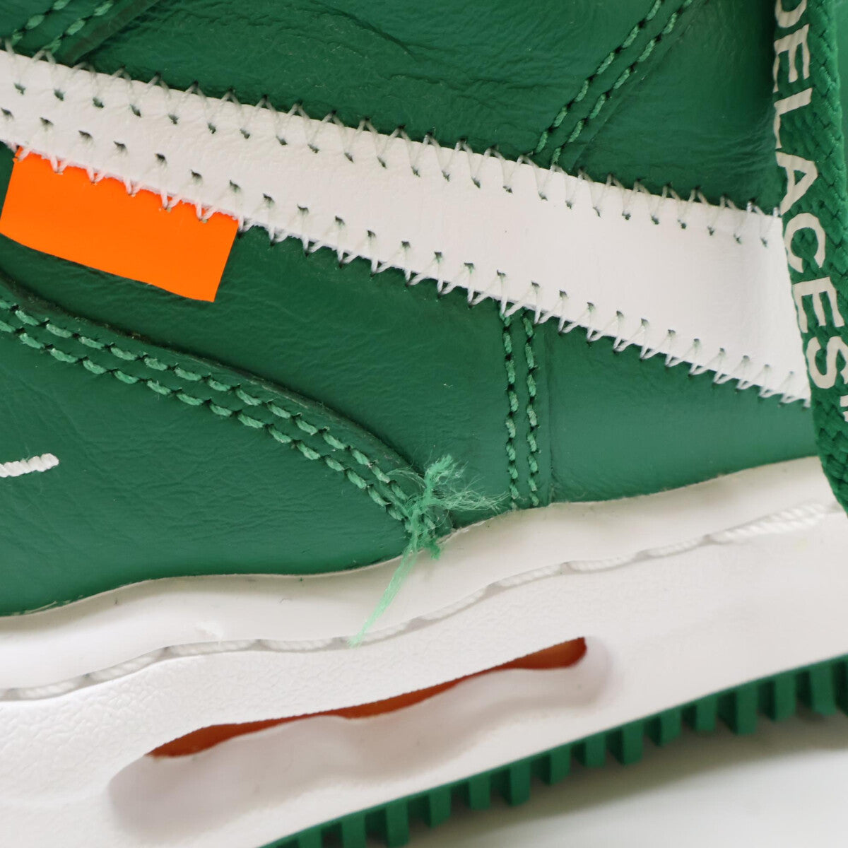 【×Off-White】DR0500-300 ｸﾞﾘｰﾝ AIR FORCE 1 MID SP LTHR ｽﾆｰｶｰ シューズ 26.0 メンズ
