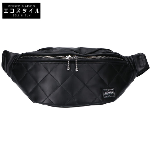 PORTER x Lewis Leathers Excellent Condition 390-92986 Leather Ball Chain Waist Bag