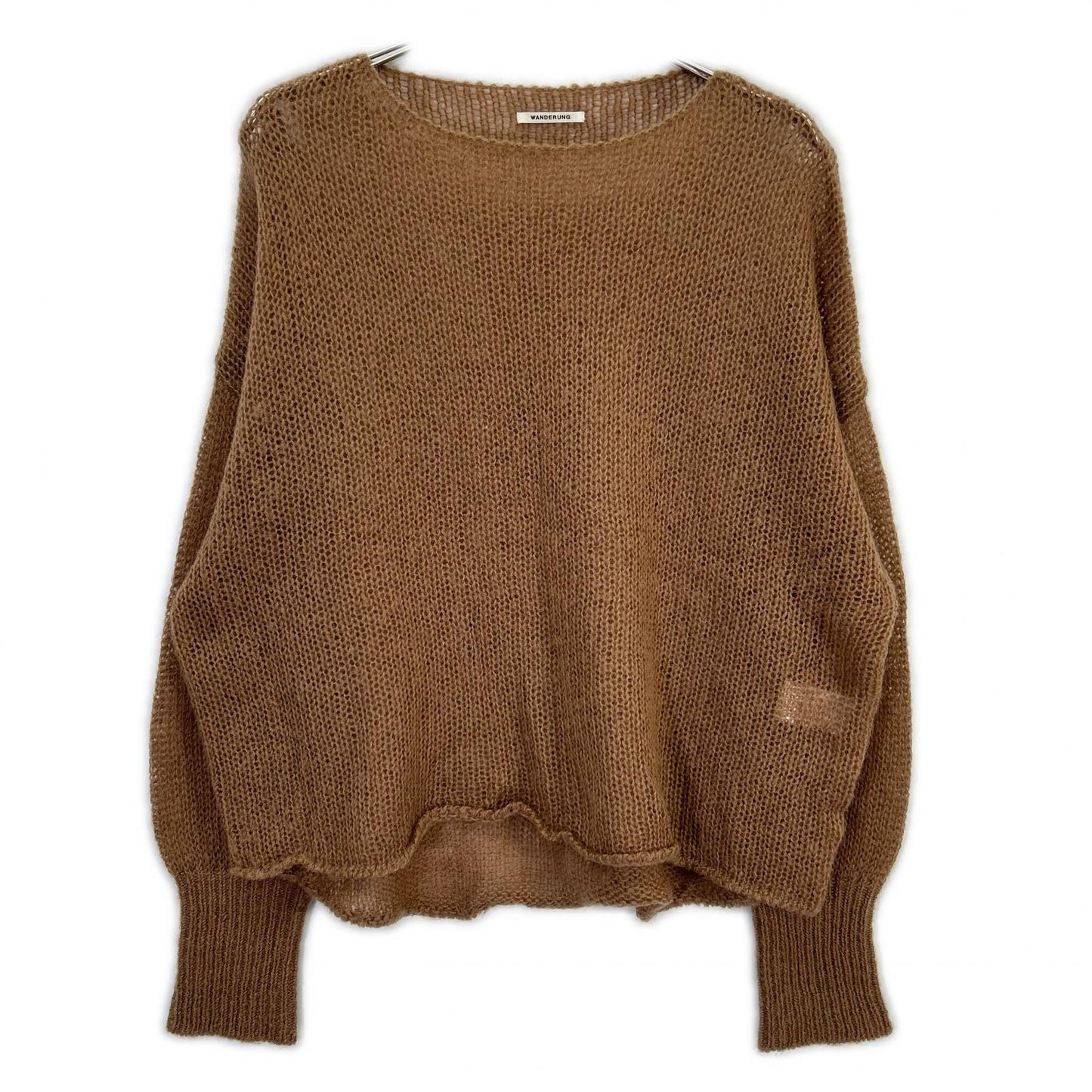WRKNK-001 Brown Nylon x Mohair Top F Women's