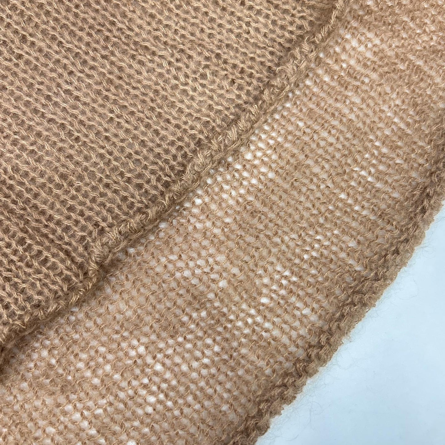 WRKNK-001 Brown Nylon x Mohair Top F Women's