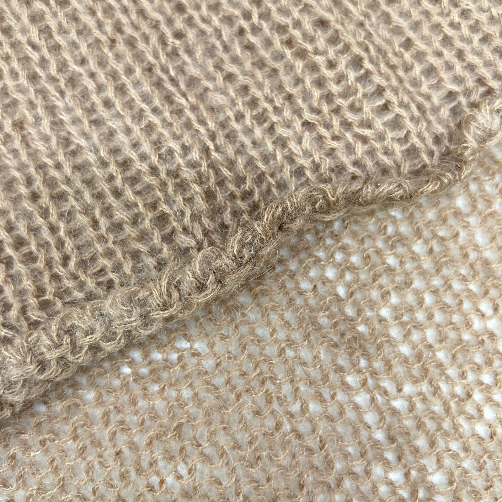 WRKNK-001 Brown Nylon x Mohair Top F Women's