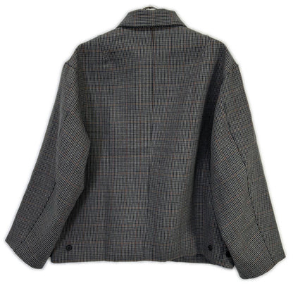 AURALEE オーラリー A8AB02BN チャコールグレー ウール DOUBLE FACE CHECK ZIP BLOUSON/ダブルフェイスチェックジップブルゾン ジャケット