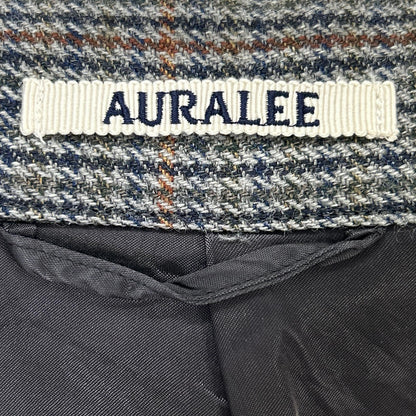 AURALEE オーラリー A8AB02BN チャコールグレー ウール DOUBLE FACE CHECK ZIP BLOUSON/ダブルフェイスチェックジップブルゾン ジャケット
