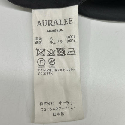 AURALEE オーラリー A8AB02BN チャコールグレー ウール DOUBLE FACE CHECK ZIP BLOUSON/ダブルフェイスチェックジップブルゾン ジャケット