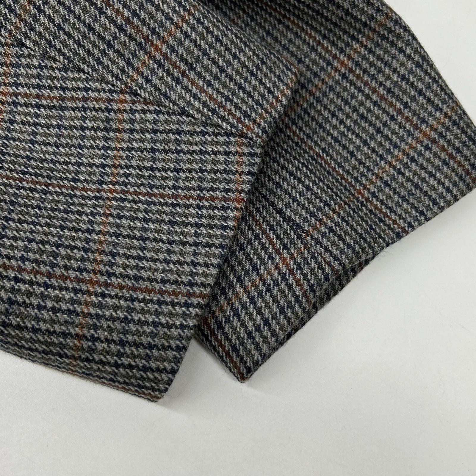 AURALEE オーラリー A8AB02BN チャコールグレー ウール DOUBLE FACE CHECK ZIP BLOUSON/ダブルフェイスチェックジップブルゾン ジャケット
