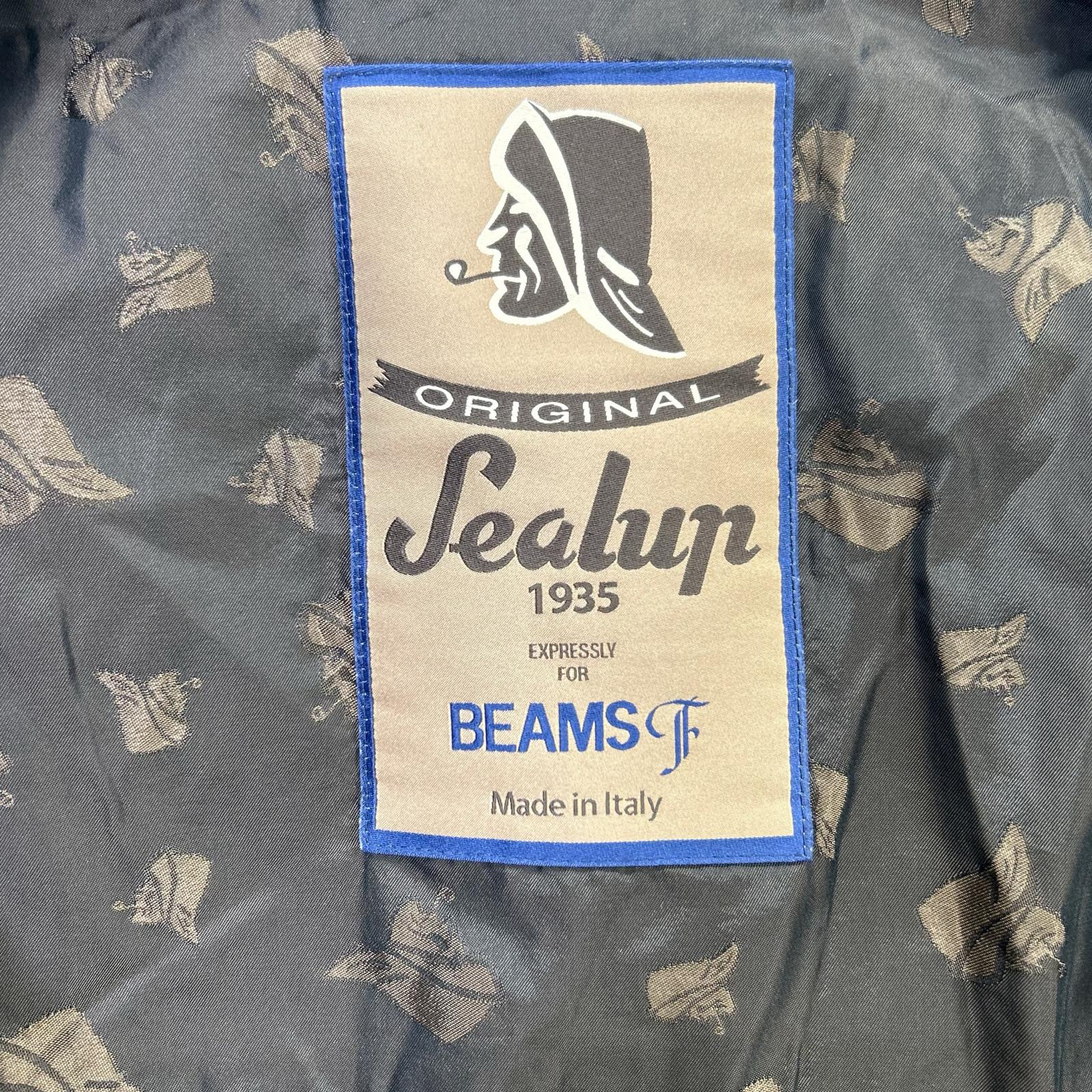 Sealup シーラップ BEAMS F別注 カーキ ポリエステル ダブルブレスト ベルテッドスプリングコート コート