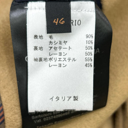 GREGORIO/格里高利 棕色羊毛×羊绒双排扣切斯特大衣 男款 46