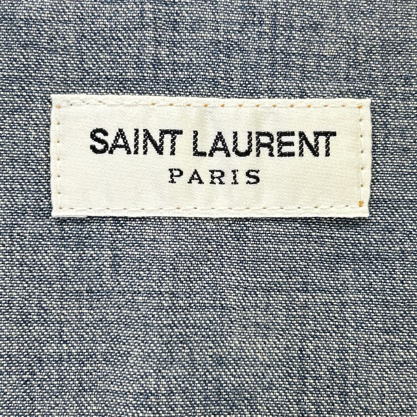 SAINT LAURENT PARIS サンローランパリ 597059 Y880U ウォッシュブルー コットン オニキススナップボタン デニムウエスタンシャツ トップス