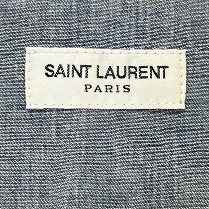 SAINT LAURENT PARIS サンローランパリ 597059 Y880U ウォッシュブルー コットン オニキススナップボタン デニムウエスタンシャツ トップス