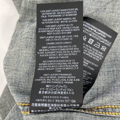 SAINT LAURENT PARIS サンローランパリ 597059 Y880U ウォッシュブルー コットン オニキススナップボタン デニムウエスタンシャツ トップス