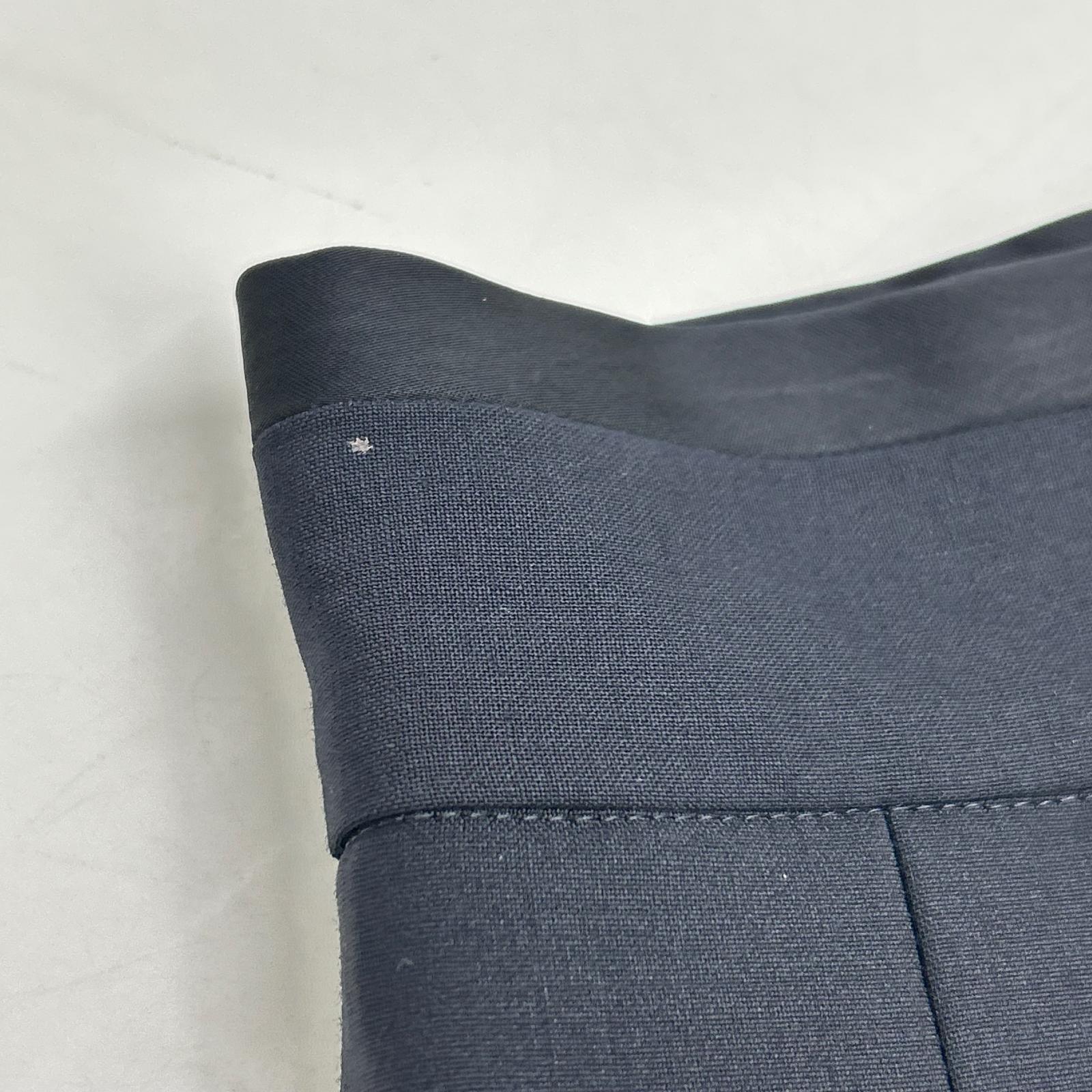 LH23SS-PT003 Navy Wool-blend High-waist Tuck Wide Straight Pants Bottoms 36 Women's