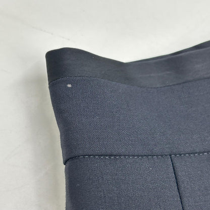 LH23SS-PT003 Navy Wool-blend High-waist Tuck Wide Straight Pants Bottoms 36 Women's