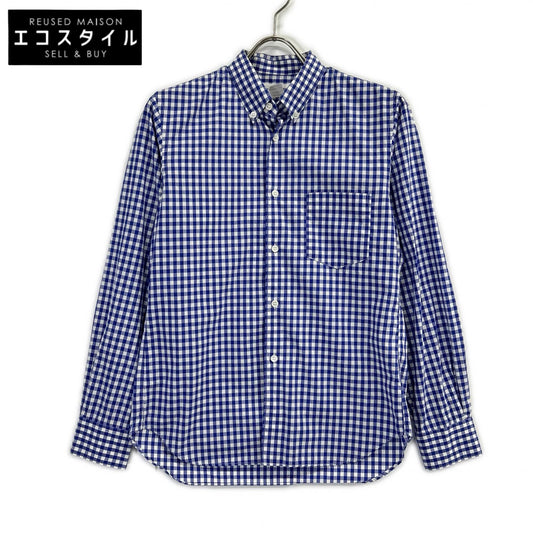 COMME des GARCONS SHIRT コムデギャルソンシャツ ブルー ギンガムチェック ボタンダウン ロングスリーブシャツ トップス