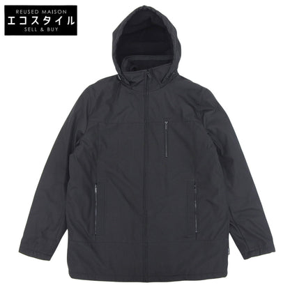 CalvinKlein カルバンクライン フリースレイヤード フーデッドミディアムナイロンジャケット メンズ ブラック L CM801073 ジャケット