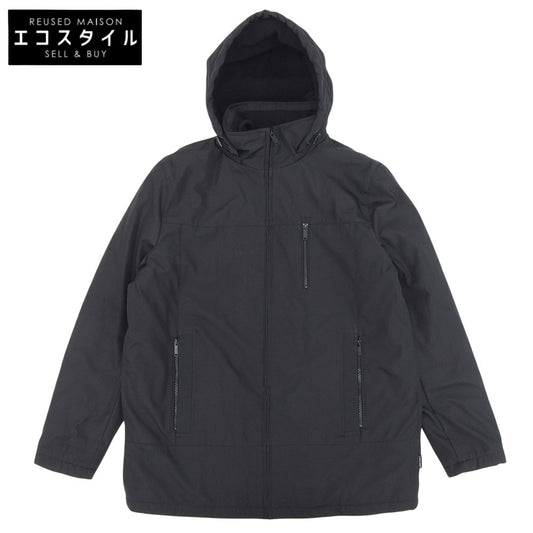 CalvinKlein カルバンクライン フリースレイヤード フーデッドミディアムナイロンジャケット メンズ ブラック L CM801073 ジャケット
