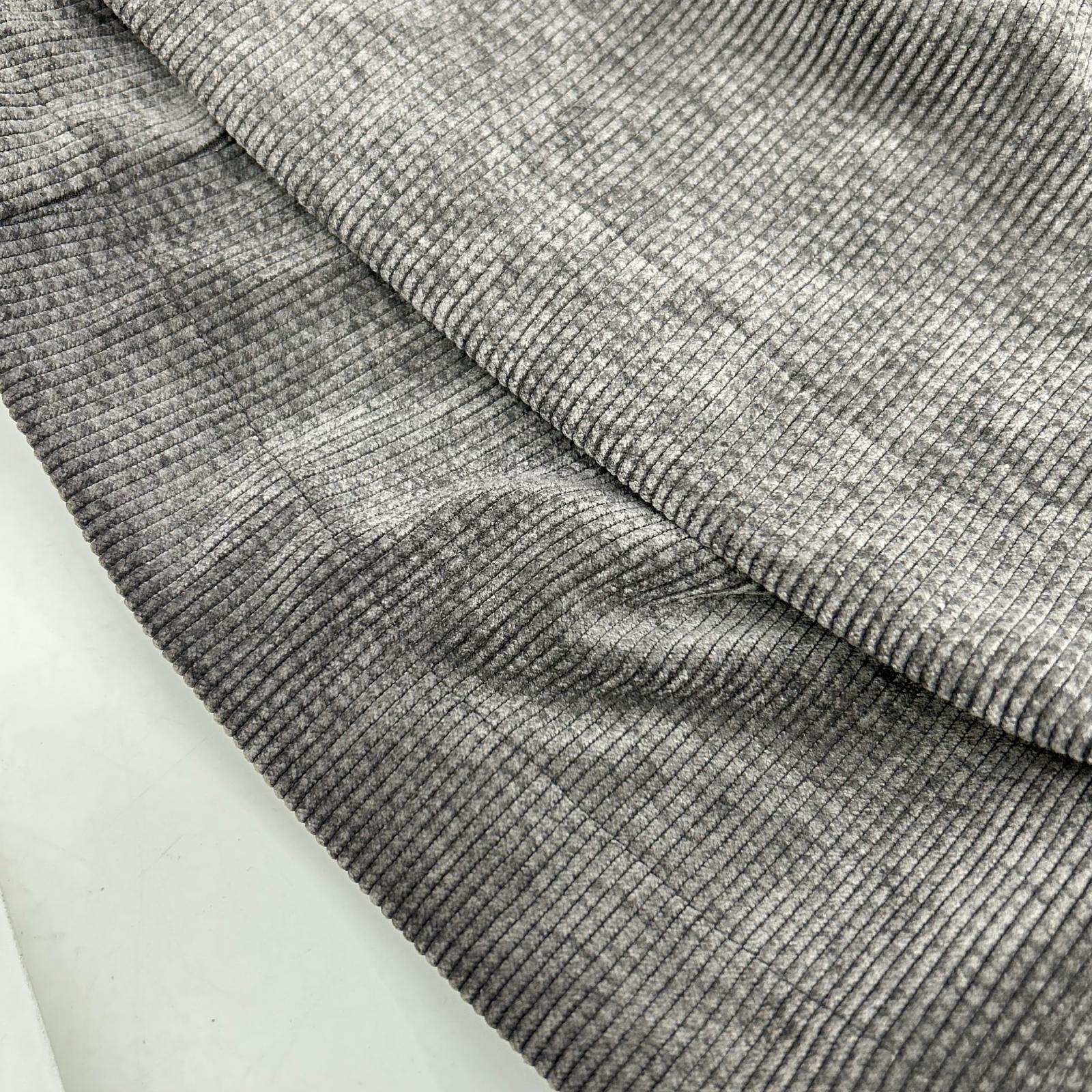 P57111BF Gray Nylon Blend Drawstring Corduroy Wide Pants Bottoms 38 Ladies
