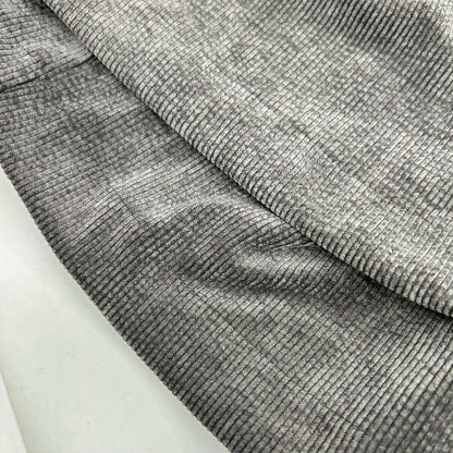 P57111BF Gray Nylon Blend Drawstring Corduroy Wide Pants Bottoms 38 Ladies